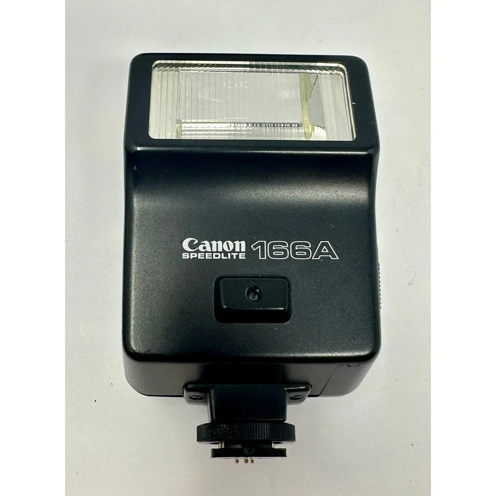 Canon Speedlite 166A Vintage Camera Flash with Case and Box Made in Japan B2